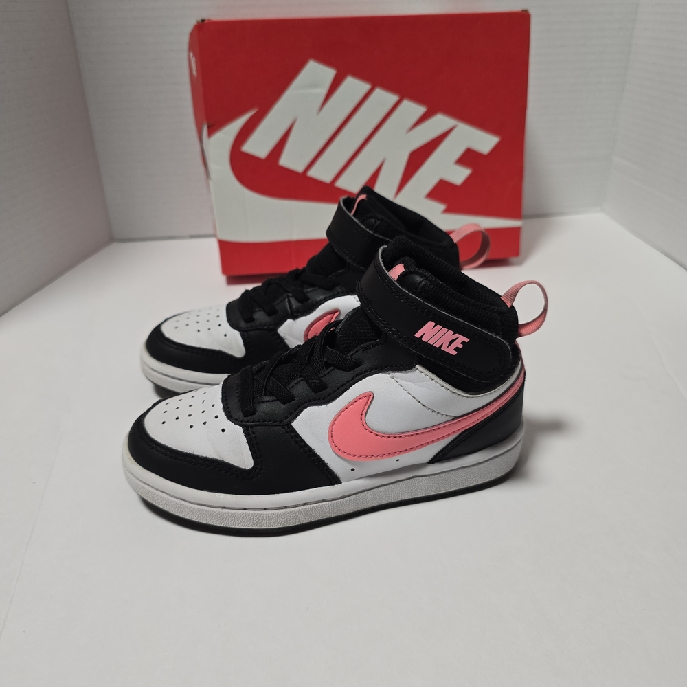 Nike Kids' Size 11C Black and Pink Sneakers - Picture 4 of 14